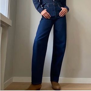 NWT Aritzia Denim Forum The Mia High Rise Curve Jeans Inky Blue Size 27 Tags On